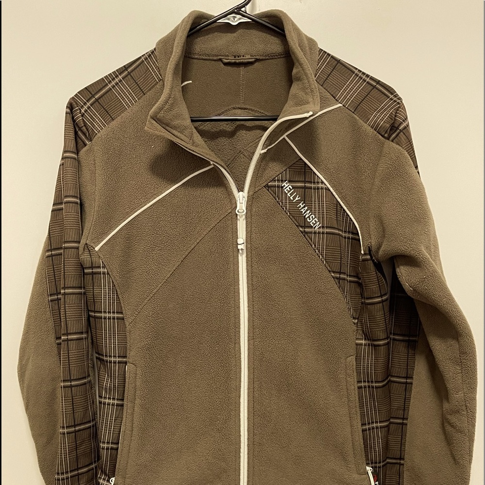 Helly Hansen brown fleece jacket size Medium